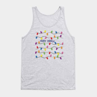 Happy Holidays with Colorful Lights Tank Top